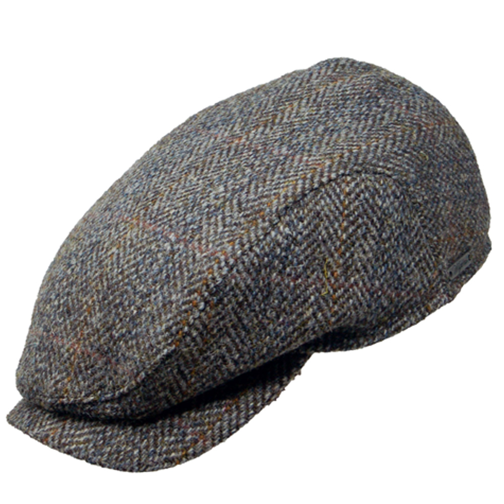 Wigens Hans Ivy Style Harris Tweed Cap with Earlaps