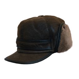 Mens Genuine Leather Cap by Whiteley Soft 5 Panel Cap Brown Olive Black 