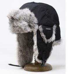 Crown Cap Nylon Aviator with Rabbit Trim