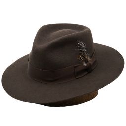 Dobbs Estate Wide Brim Wool Felt Fedora