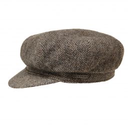 Stetson Novak - 8 Panel Woolrich Herringbone Newsboy Cap