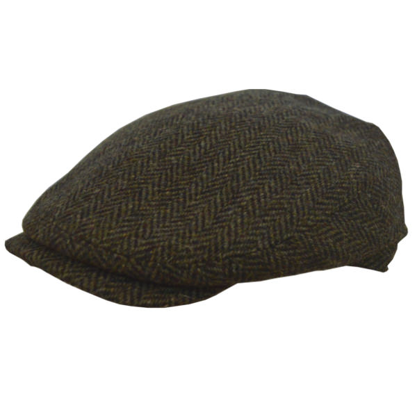 Orcle Mens Classic Herringbone Tweed Wool Blend Newsboy Ivy Hat