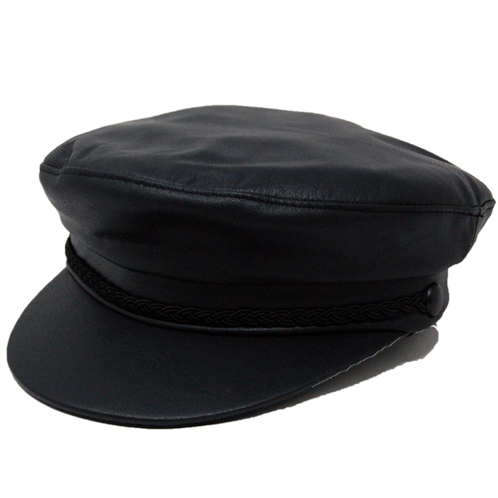 leather fiddler cap