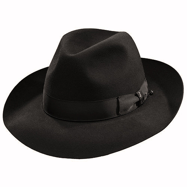 black borsalino hat
