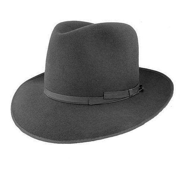 Borsalino Alessandria Fur Felt Hat Color:Charcoal Size:56