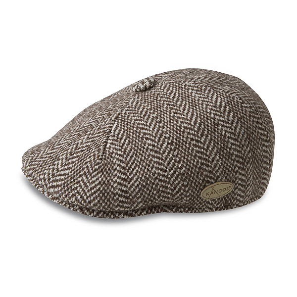 kangol herringbone flat cap