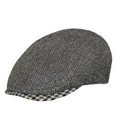 DelMonico Contrast Tweed Driving Cap