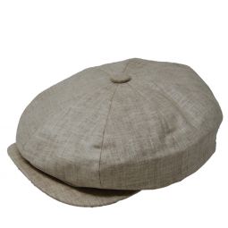 DelMonico Gatsby Linen Newsboy Cap by Capas