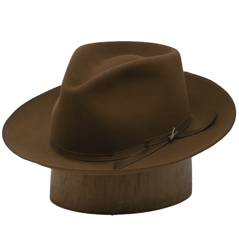 Stetson Pure Stratoliner Fur Felt Fedora Hat Tobacco Size: 7 3/4