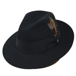 Stetson Temple Fur Felt Fedora Hat